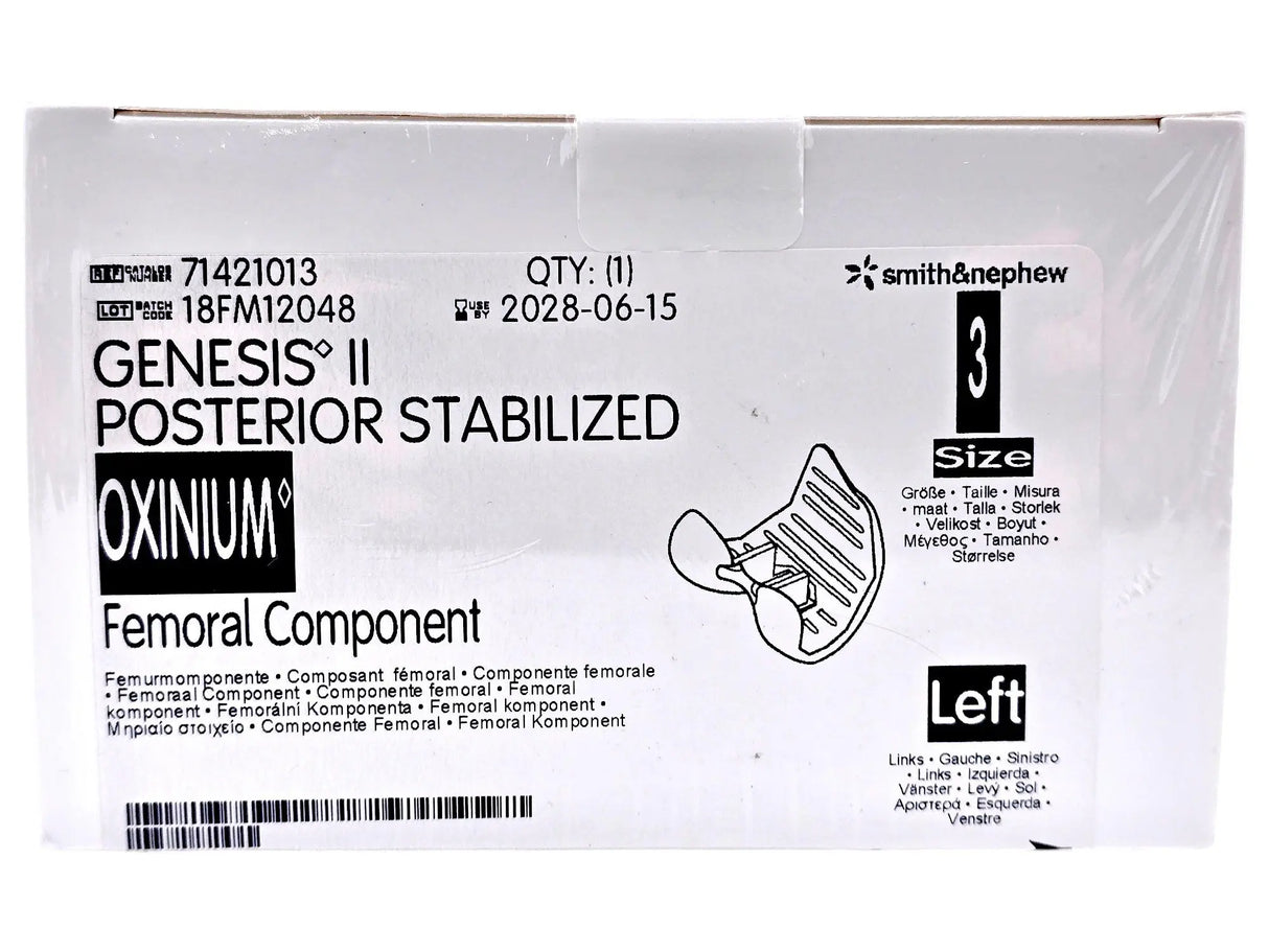 Smith & Nephew 71421013 Genesis II Oxinium Posterior Stabilized Femoral Left Size 3 Smith & Nephew, Inc.