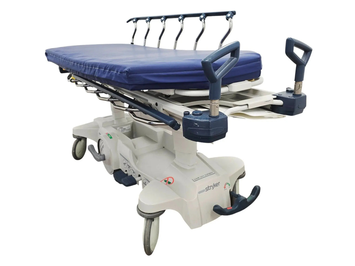 Stryker 1015 Big Wheel Glideaway Stretcher Hospital Transport Bed 317kg Capacity Primis Medical