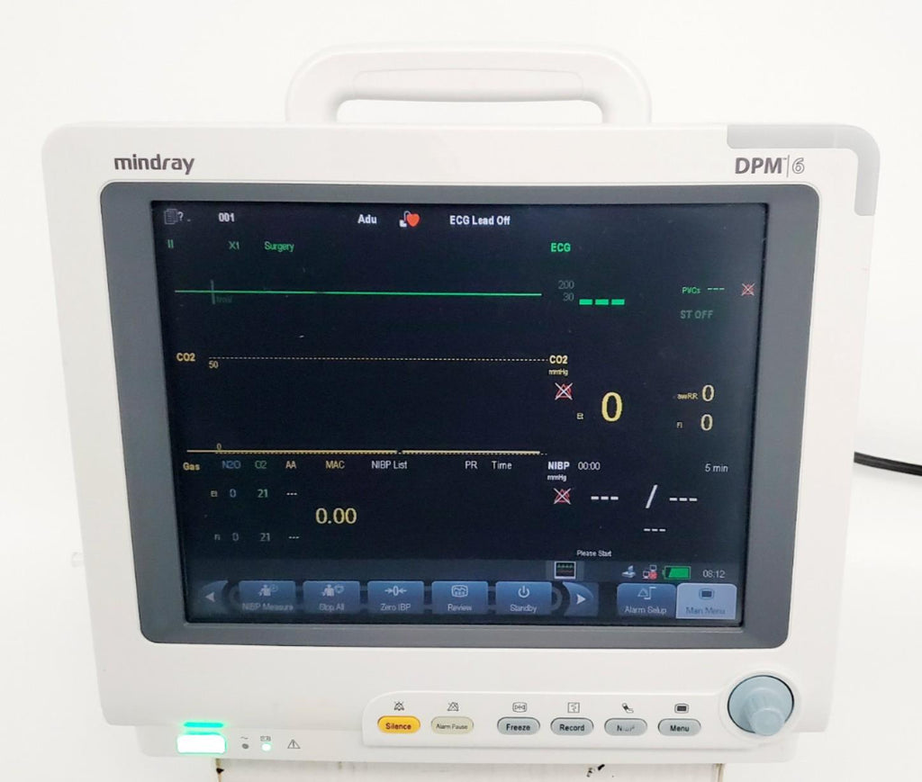 Mindray DPM 6 Patient Monitor w/ AG 5 Agent Module & Nellcor MPM Module