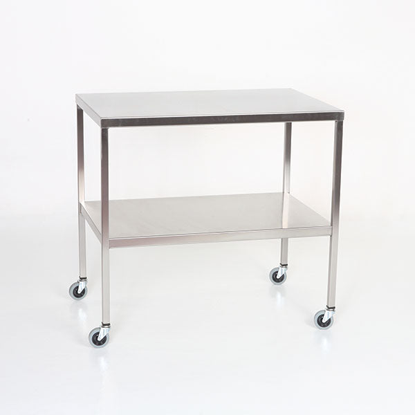 Midcentral Medical MCM-501S to 519S/551S Stainless Steel Instrument Table with Shelf Midcentral Medical