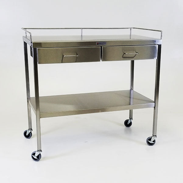 Midcentral Medical MCM-524/525 Stainless Steel Utility Table with Drawers Midcentral Medical