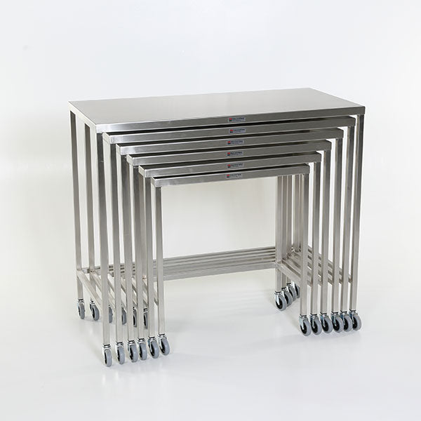 Midcentral Medical MCM-560 Set of 6 Stainless Steel Nesting Tables Midcentral Medical