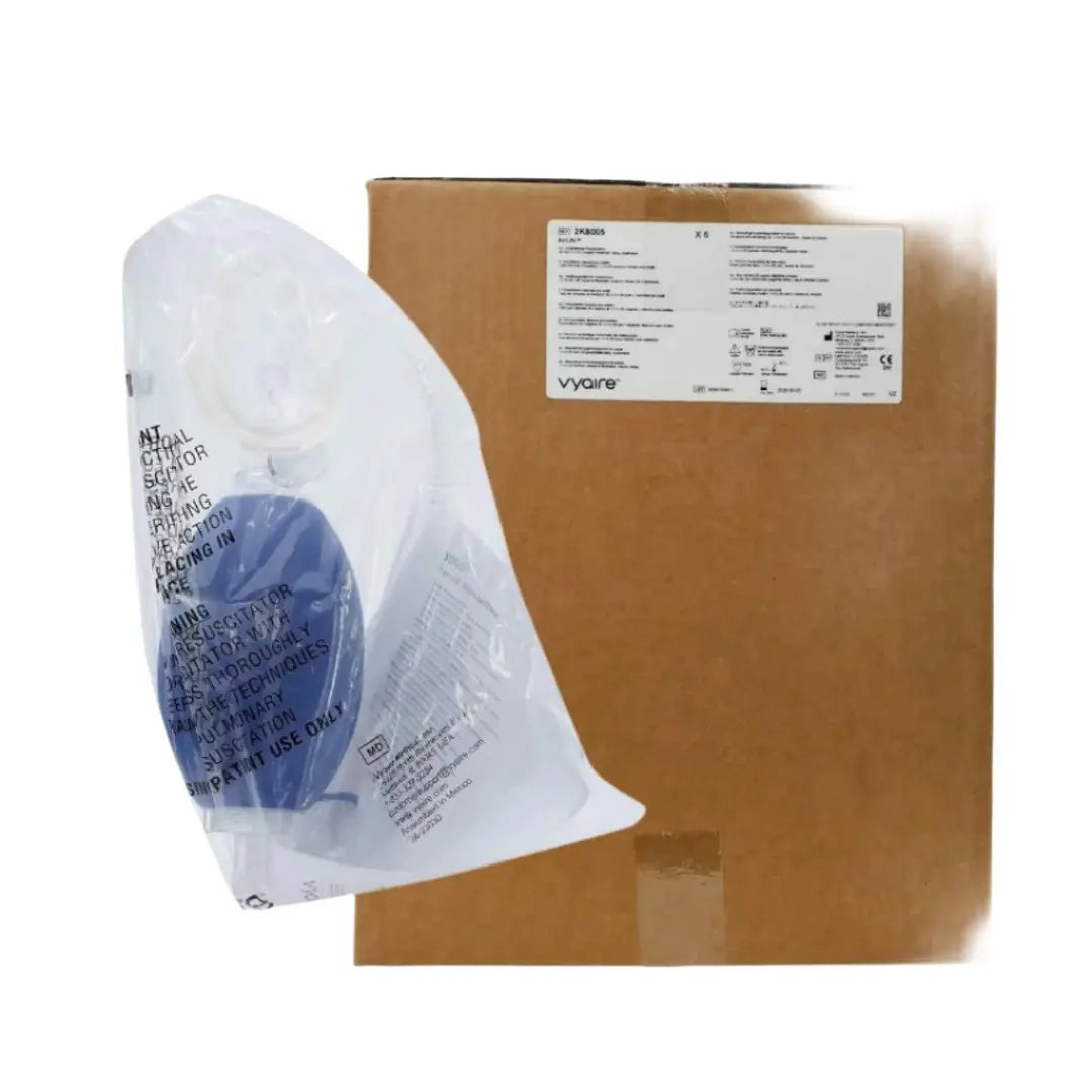 Vyaire AirLife Adult Manual Resuscitation Oxygen Reservoir Tubing Mask Case of 6 Vyaire