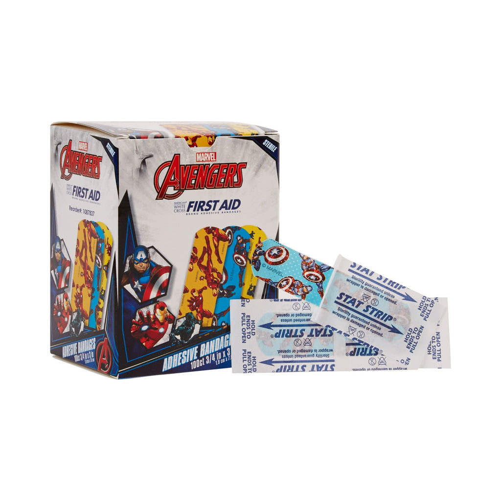 Avengers Adhesive Bandages, 3/4 x 3 Inches, Box of 100