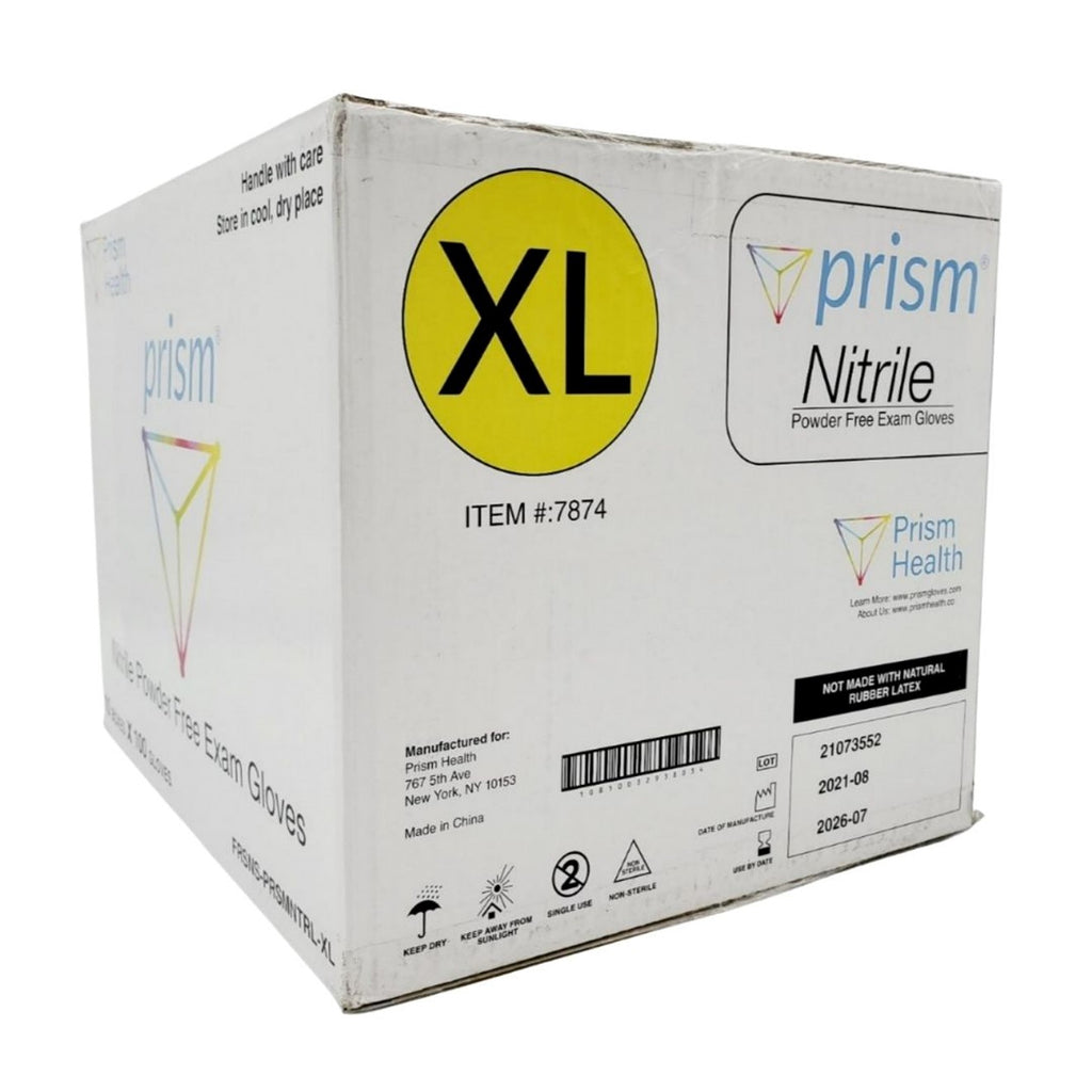 Prism Extra Large Nitrile Exam Gloves Powder Free & Latex Free Case of 1000