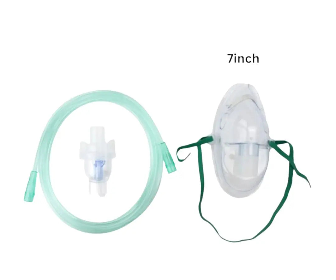 Dynarex Adult Small Volume Nebulizer 6cc Cup w/ Aerosol Elongated Mask 7' Tubing Dynarex