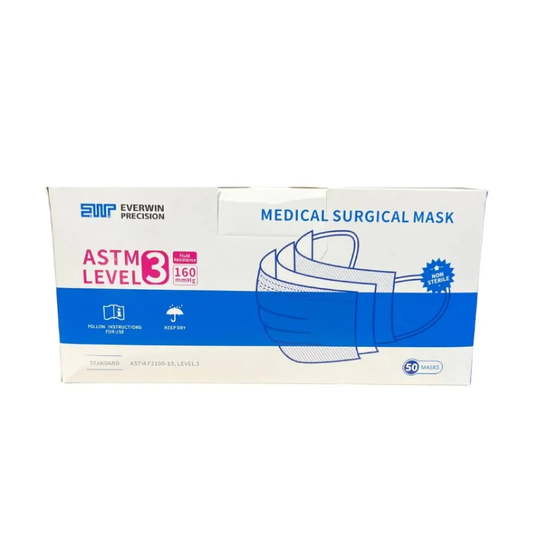 Everwin Level 3 Standard 3-Ply High Performance Medical Surgical Mask Box of 50 Everwin