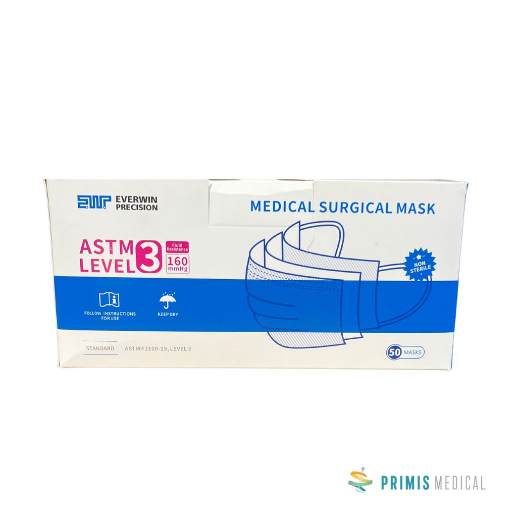Everwin Level 3 Standard 3-Ply High Performance Medical Surgical Mask Box of 50