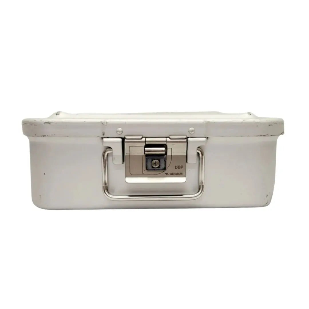 Aesculap Sterilization Container 11in X 11in X 3.5in, Without Basket Aesculap