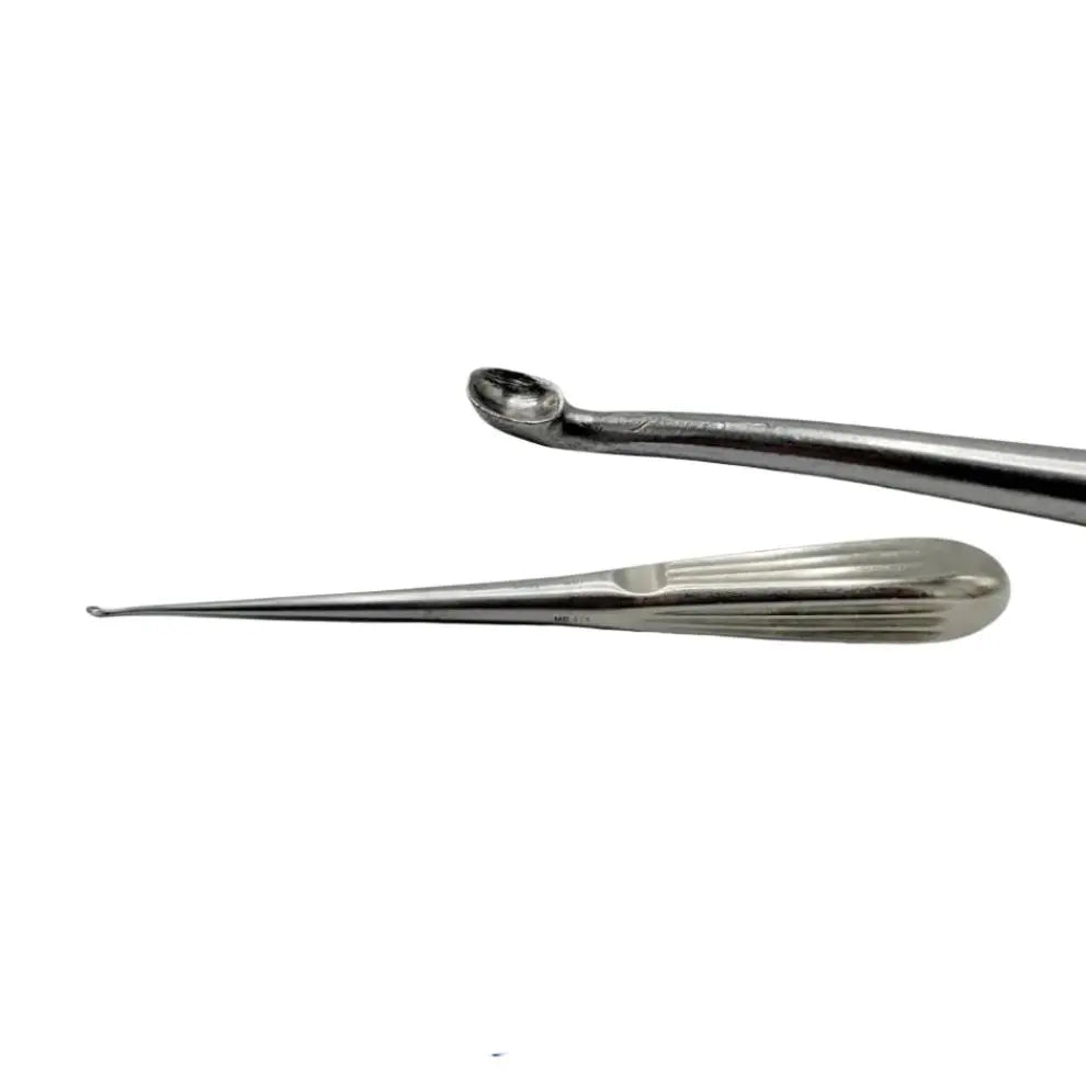 Aesculap MD474 Bruns Bone Curette, Angled, 8" Aesculap