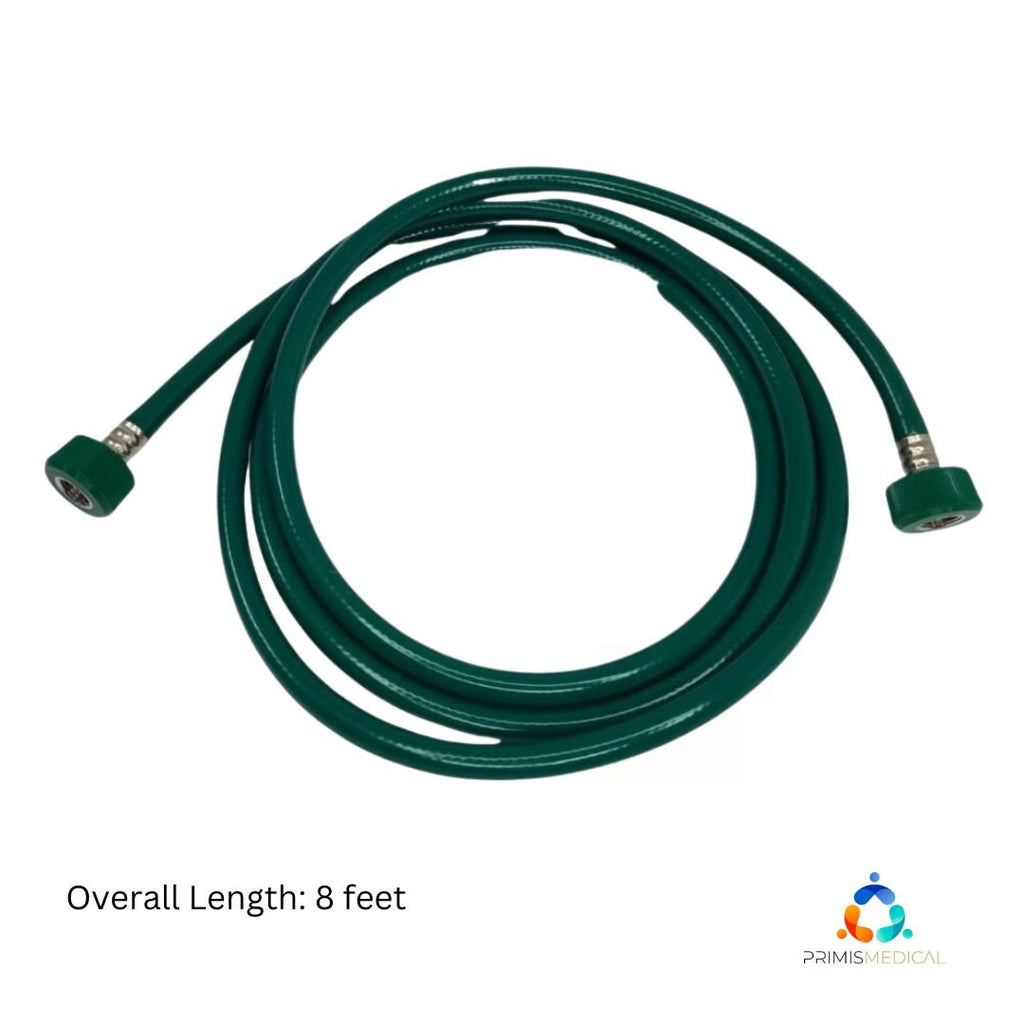 Anesthesia Oxygen Green Assembly Hose 8Ft