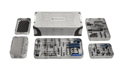 Comprehensive surgical set featuring organized stainless steel instruments, including hemostats, forceps, and scissors in a sterile-ready tray.