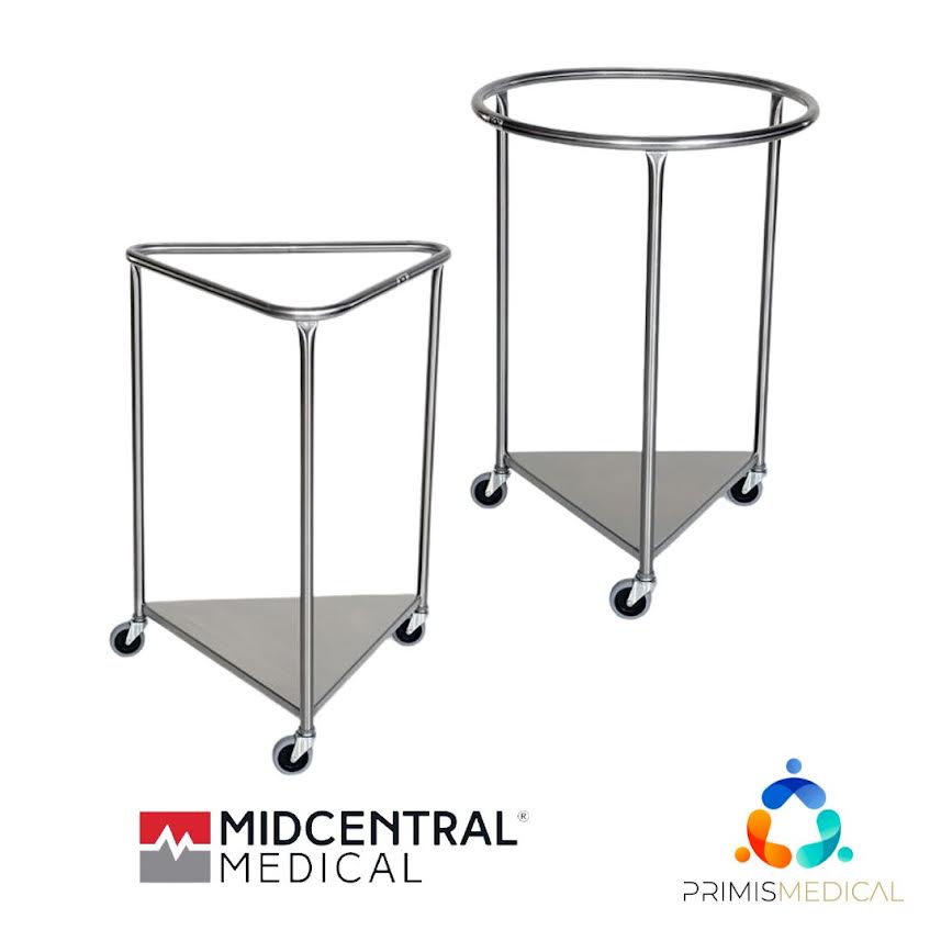 Midcentral Medical MCM-2000/2001/2005/2006 SS Round or Triangle Hamper, no lid