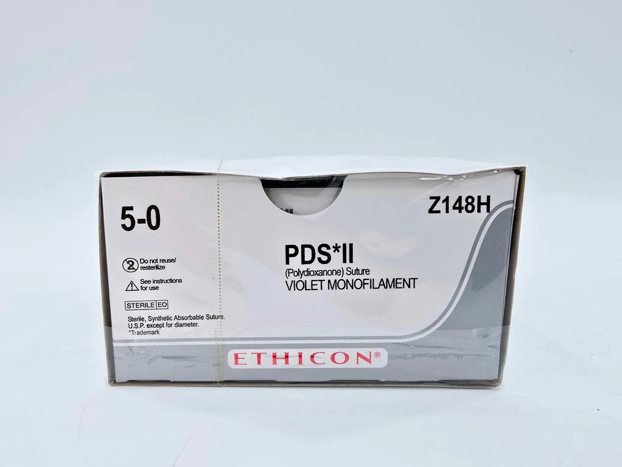 Ethicon Z148H 5-0 PDS II VIOLET 1X30 RB-2 DOUBLE ARMED Box of 36 Ethicon