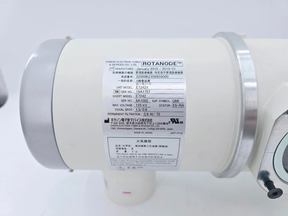 Canon Rotanode E7242X Imaging Tube MAN: 2019-01 Canon