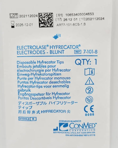 ConMed 7-101-8 BX Electrodes Blunt Disposable Hyfrecator Tips Box of 50 ConMed