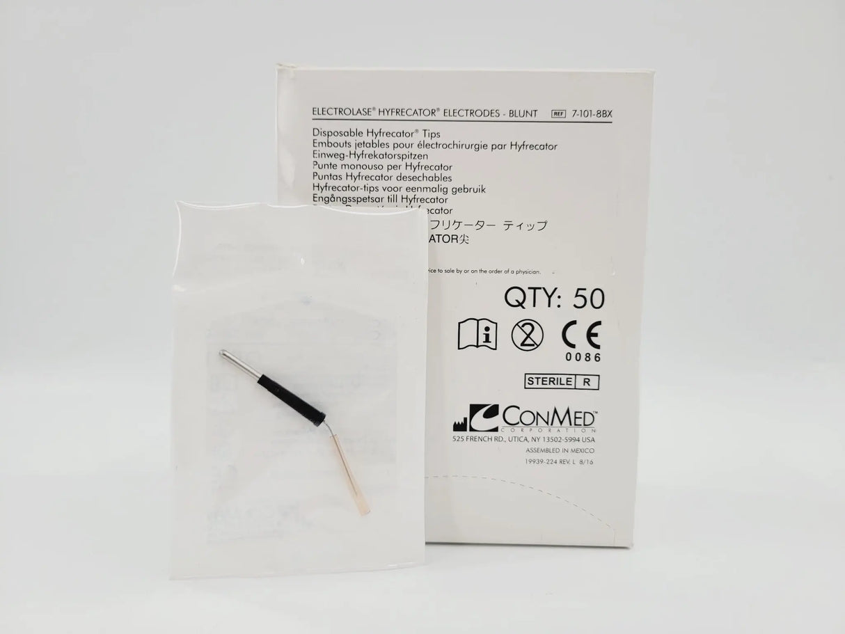 ConMed 7-101-8 BX Electrodes Blunt Disposable Hyfrecator Tips Box of 50 ConMed