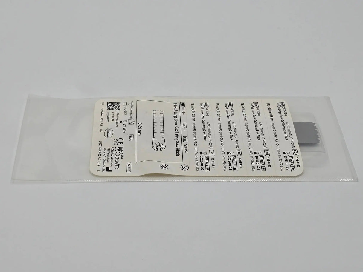 Conmed 5071-300 Intrex Large Bone Oscillating Saw Blade 19.5 X 90 X 0.89 MM NEW Primis Medical