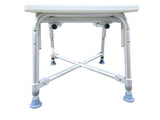 Medline MDS89745AXW Bariatric Aluminum Bath Bench w/ Back Medline