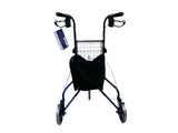 3-Wheel Walker Rollator w/ Basket Tray & Pouch Flame Blue (In store pick up) Drive