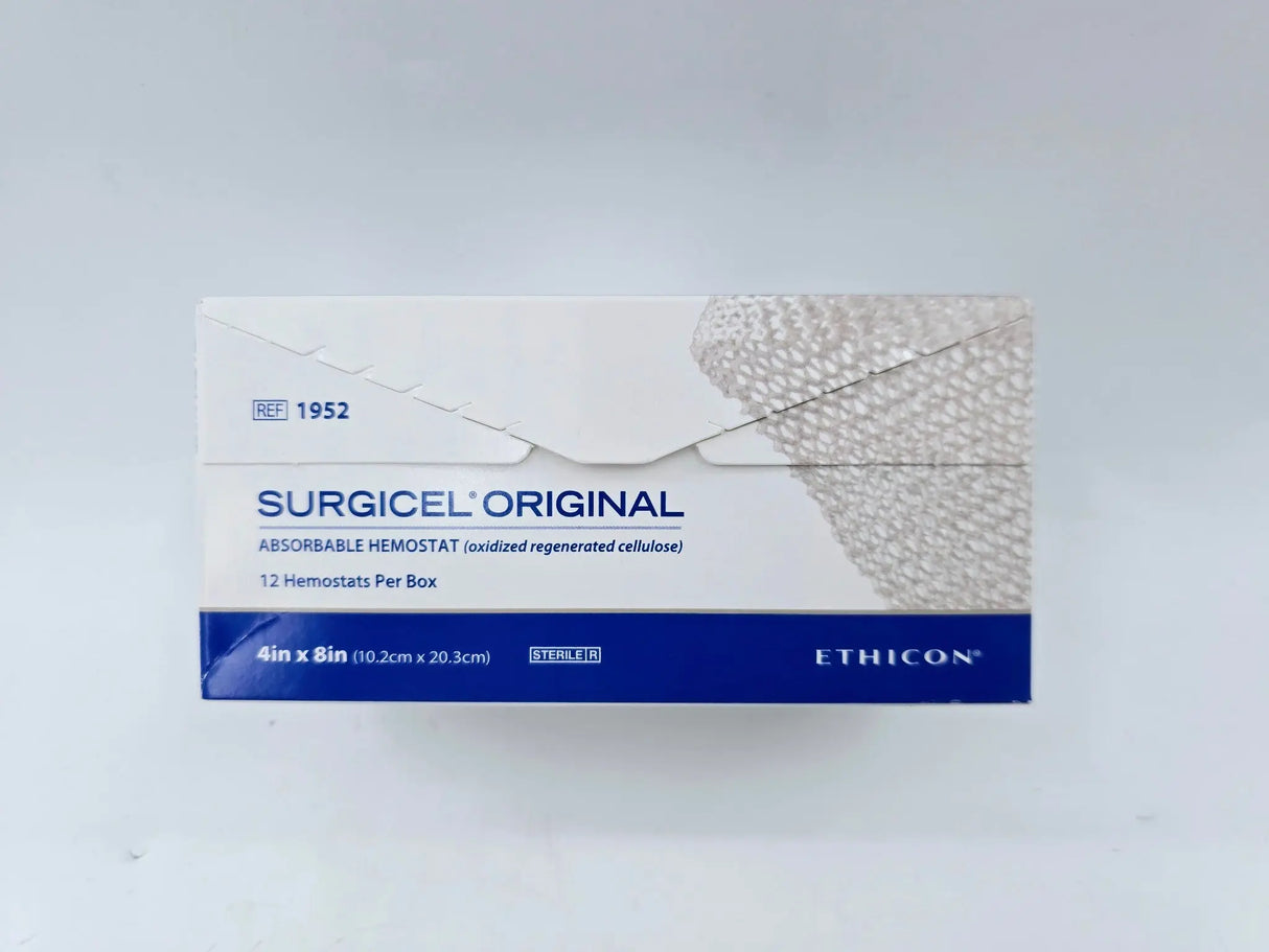 Ethicon 1952 Surgicel Original 4" x 8" Absorbable Hemostat Box Of 12 Ethicon