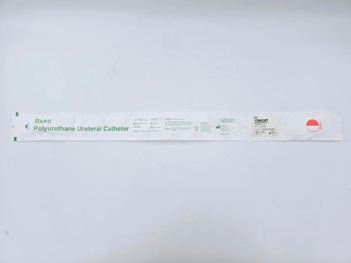 Bard 139005RT Flexible Tip 5Fr. x 70cm Polyurethane Ureteral Catheter Bard