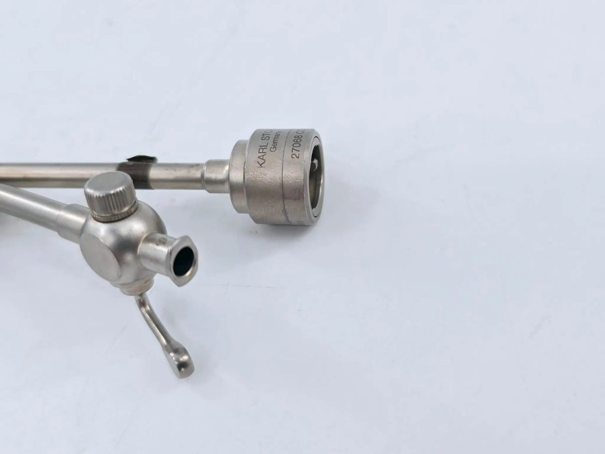 Karl Storz 27068 CD Endoscopy Telescope Bridge w/ 5Fr. Channel & Stopcock 3-3/8" Karl Storz