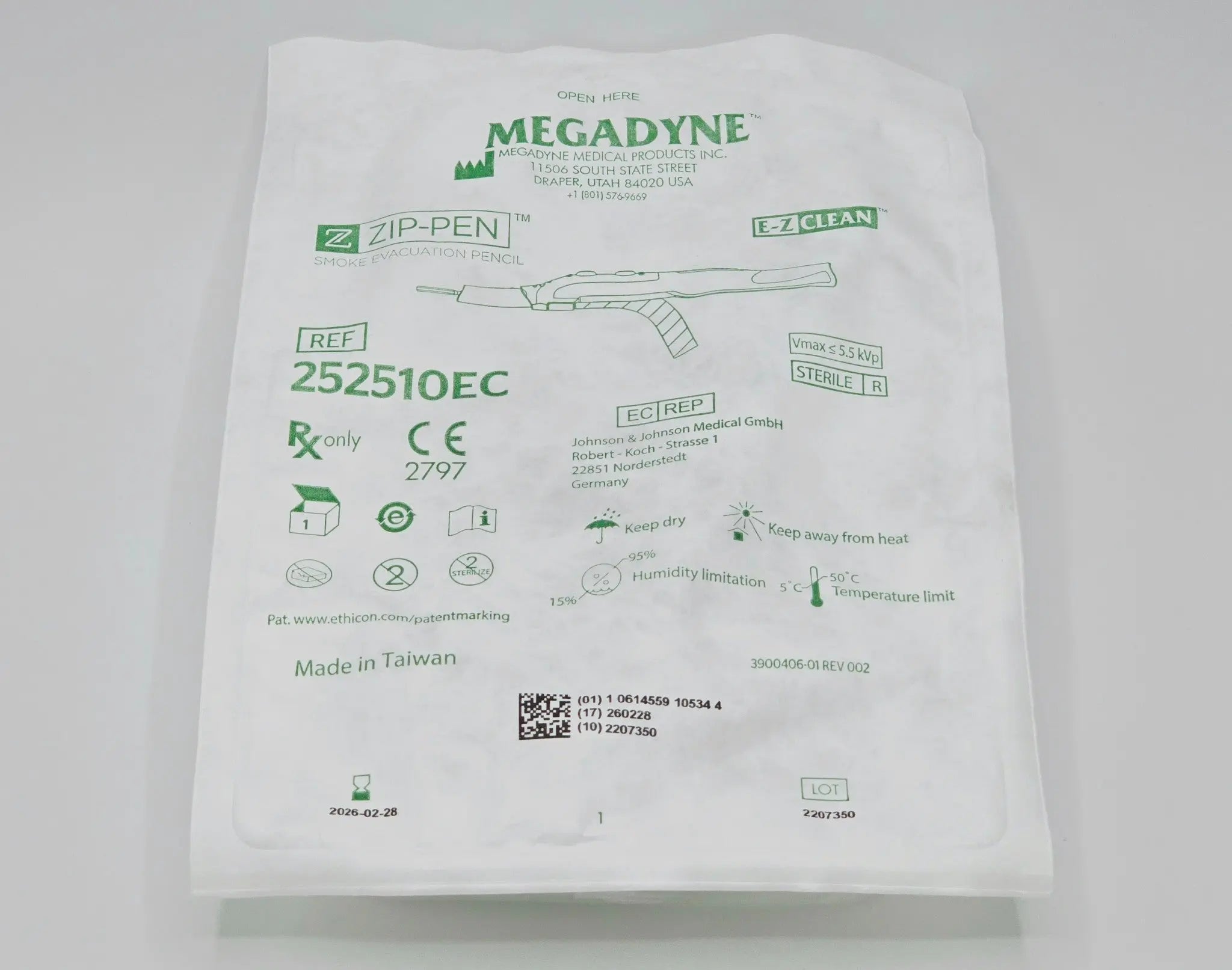 Megadyne 252510EC ZIP Pen Ergonomic Smoke Evacuation Pencil E-Z