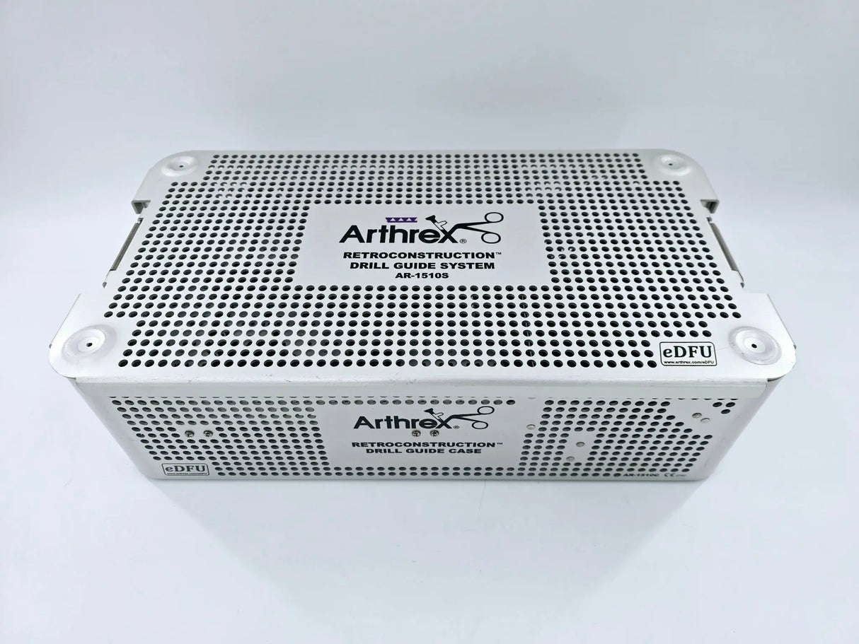 Arthrex AR-1510C Retroconstruction Drill Guide System Sterilization Case 18-1/2" Arthrex