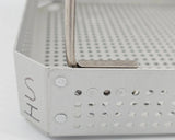 Small Square Surgical Instrument Sterilization Case with Handles 10 x 10 x 2 Unbranded