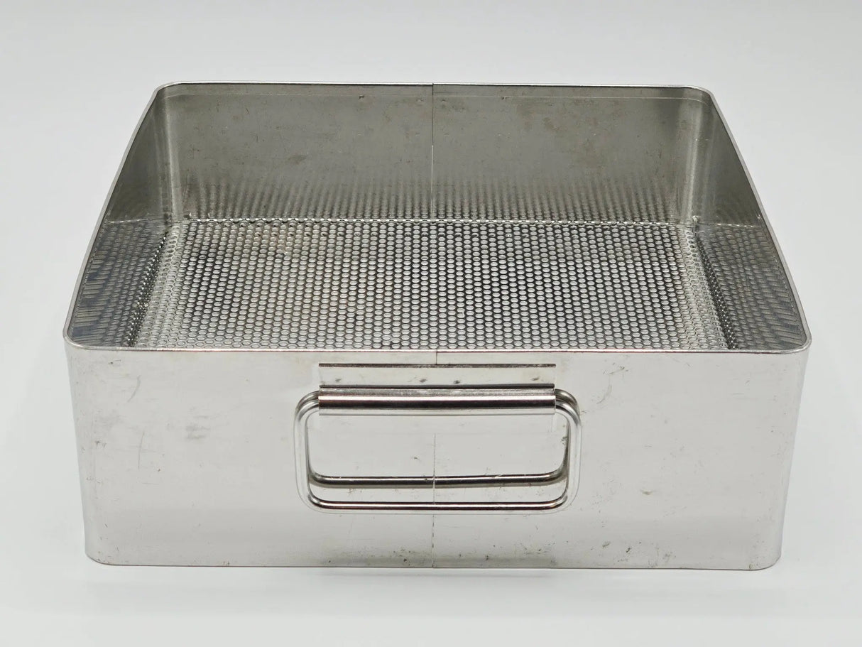 Square Surgical Sterilization Basket with Handles 11" x 10" x 4" Unbranded
