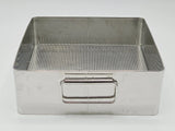 Square Surgical Sterilization Basket with Handles 11" x 10" x 4" Unbranded