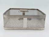 Square Surgical Sterilization Basket with Handles 12" x 12" X 4" Unbranded