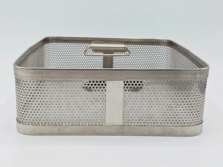 Square Surgical Sterilization Basket with Handles 12" x 12" X 4" Unbranded