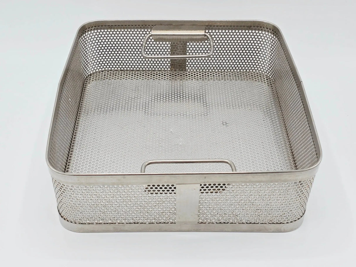 Square Surgical Sterilization Basket with Handles 12" x 12" X 4" Unbranded