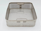 Square Surgical Sterilization Basket with Handles 12" x 12" X 4" Unbranded
