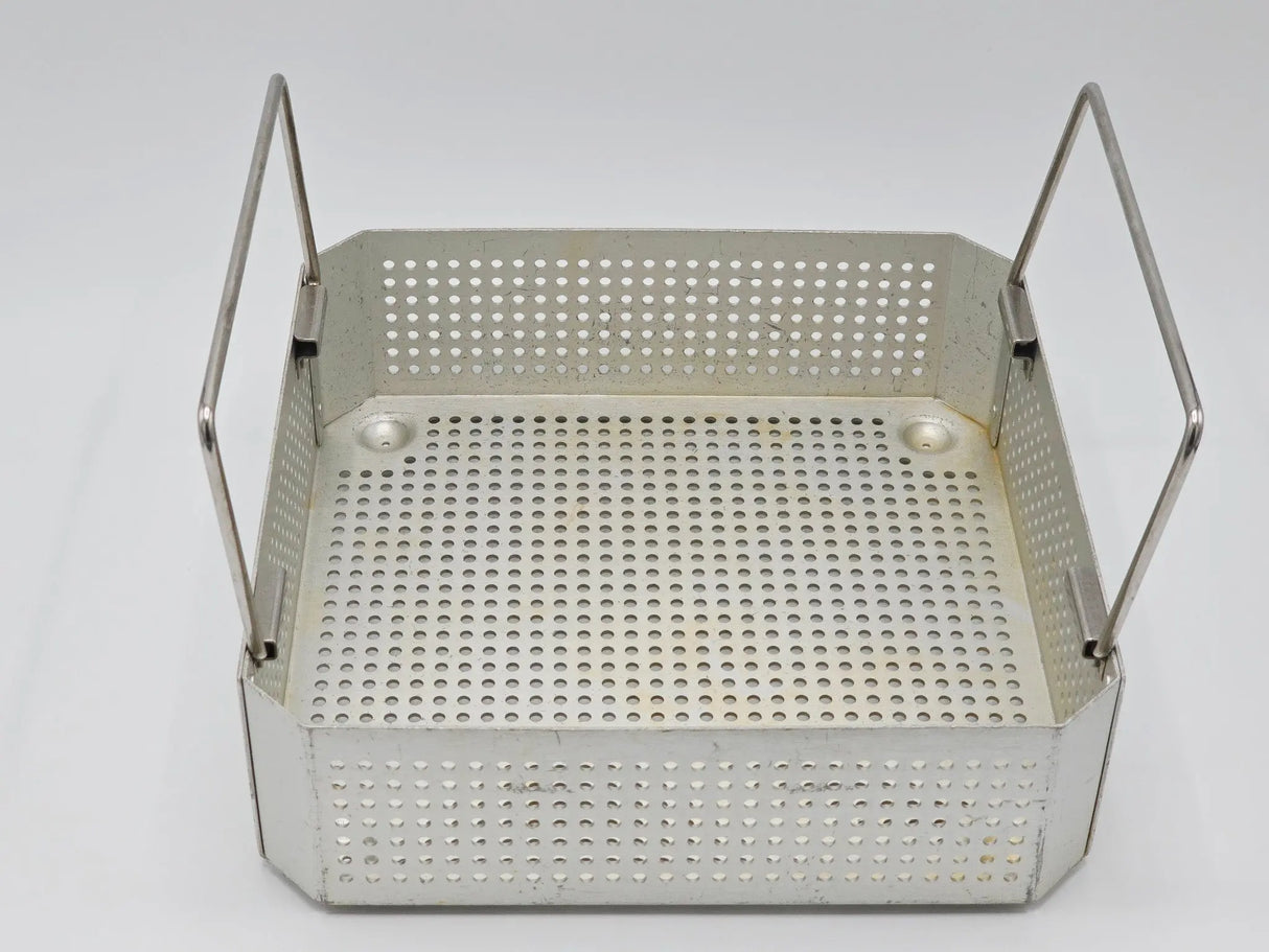 Square Surgical Sterilization Basket with Handles 10" x 10" X 3" Unbranded