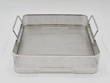 Small Stainless Steel Surgical Sterilization Basket 10.5 x 9 x 2.5 Unbranded