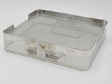 Small Stainless Steel Surgical Sterilization Basket 10.5 x 9 x 2.5 Unbranded