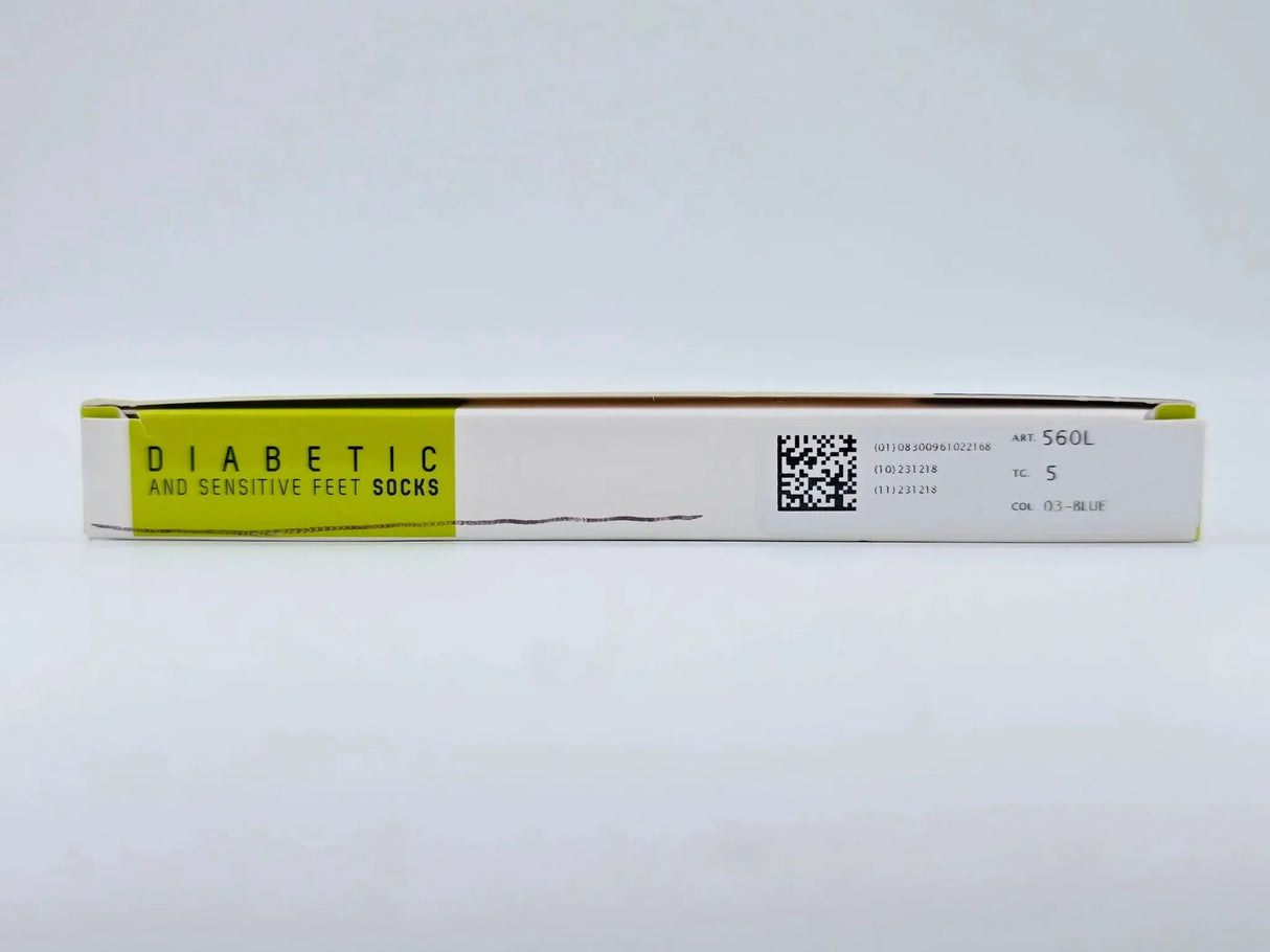 RelaxSan 560L Diabetic and Sensitive Feet Long Socks, Blue, Size 5/XL NEW Relaxsan