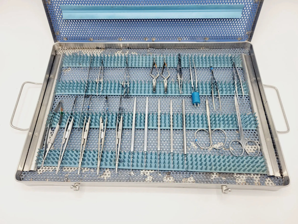 Storz Weck Strabismus Ophthalmology 22-Piece Micro Set w/ Sterilization Case Unbranded