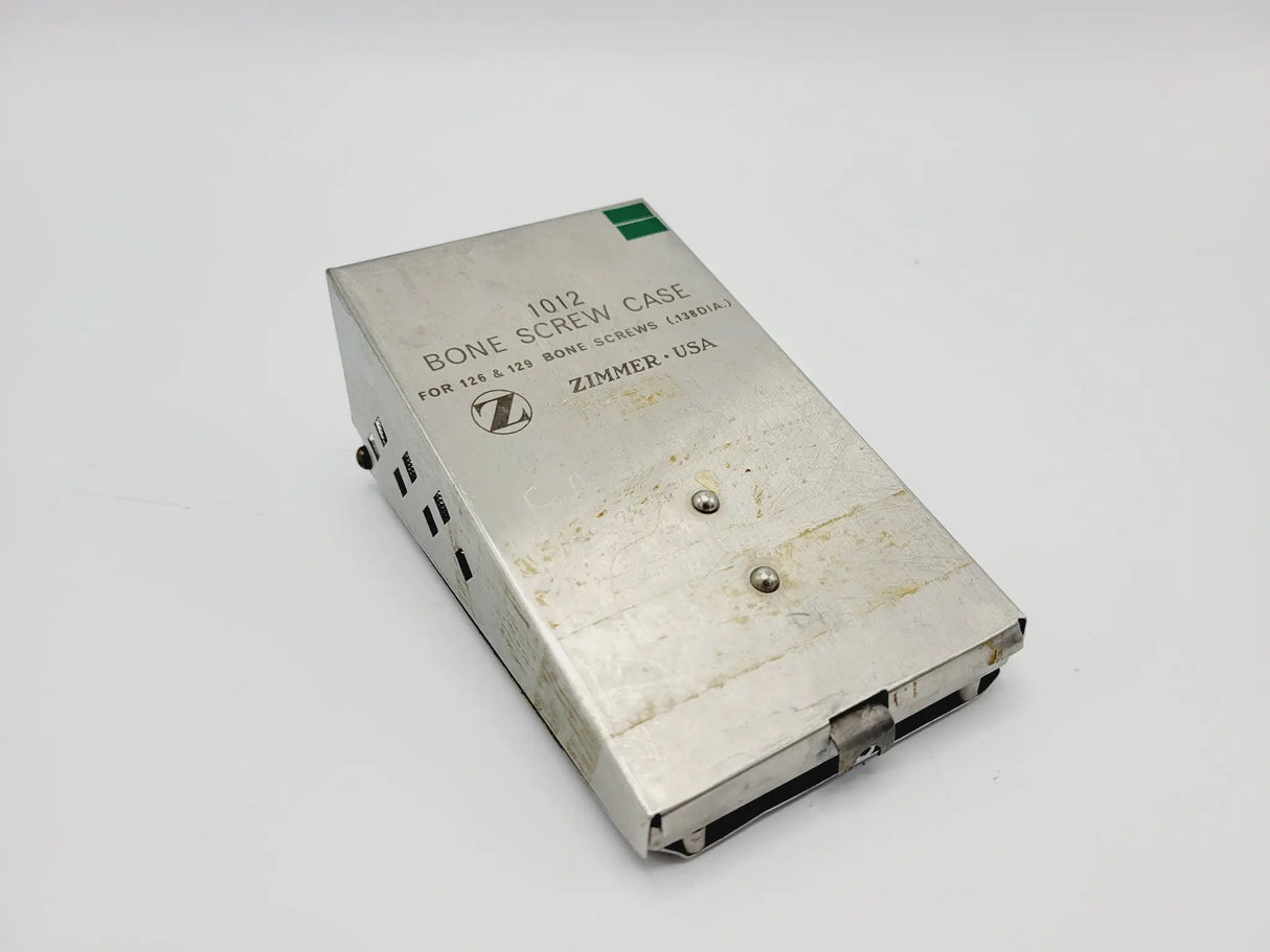 Zimmer 1012 Standard Bone Screw Case w/ 3.5mm Screws 5-1/2" Zimmer