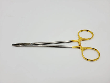 Jarit 121-140 Mayo-Hegar Needle Holder Forceps w/ Carb-Bite Serrated Jaws 7-1/4" Jarit