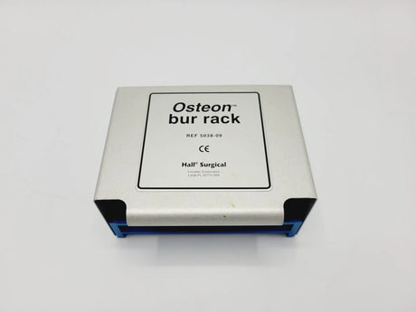 Hall Linvatec 5038-09 Osteon Bur Rack w/ 26 Zimmer 5056 Fluted Burs 5-1/2" Primis Medical