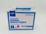 Medline MDS0033350 Disposable Dermal Biopsy Punch 5mm Sterile 50/ Box Primis Medical