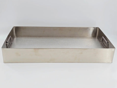 Surgical Sterilization Tray Basket w/ Handles 24"x13"x4" Stainless Steel Medical Primis Medical