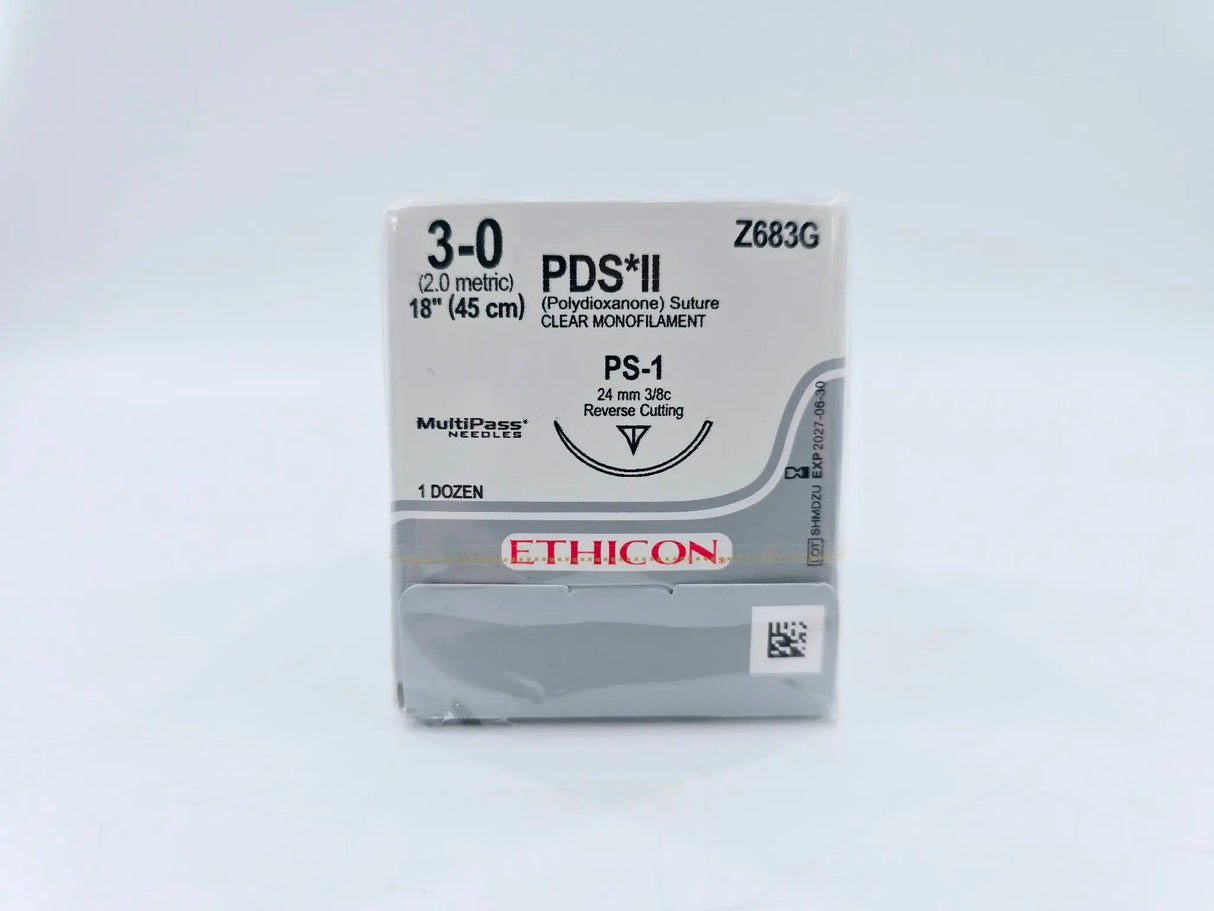 Ethicon Z683G 3-0 PDS II UNDYED 1X18" PS-1 Box of 12 Ethicon