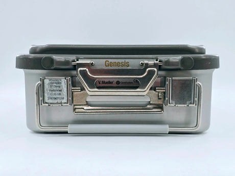 V. Mueller CD2-5B Genesis Mid-Length Sterilization Container w/ Lid & Tray 5" V. Mueller
