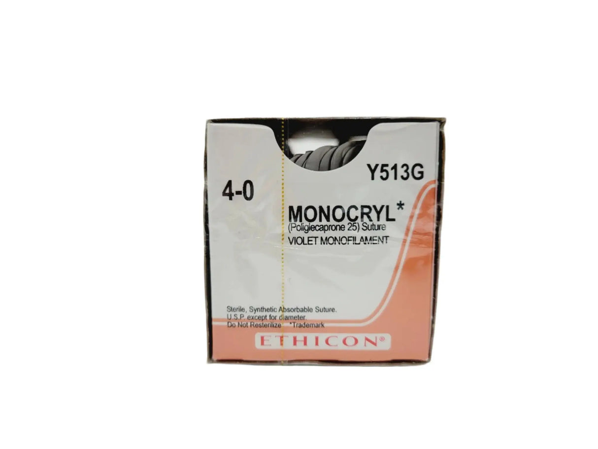 Ethicon Y513G 4-0 MONOCRYL VIOLET 1X18" PS-2, Box of 12 Ethicon