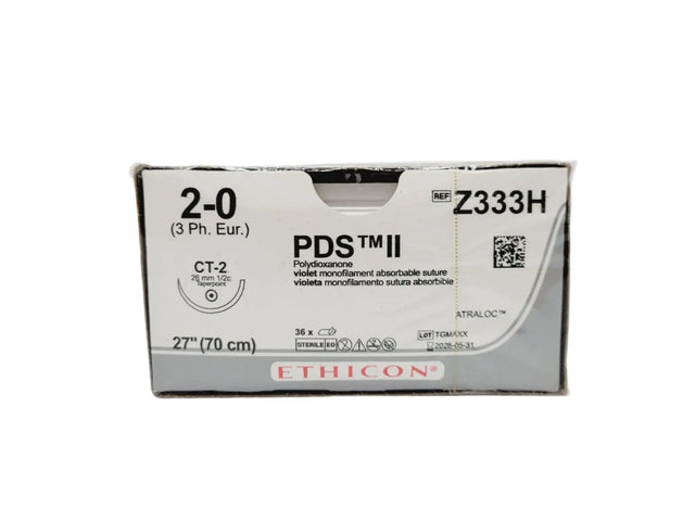 Ethicon Z333H 2-0 PDS II VIOLET 1X27" CT-2 Box of 36 Ethicon